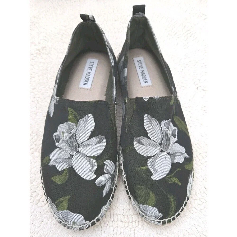 Steve Madden Women's Portugal Floral Flat espadrille Sz 6.5‎